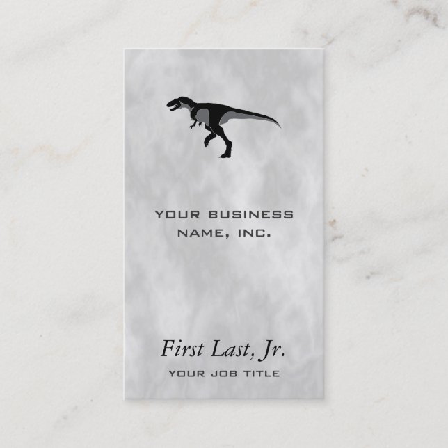 Alectrosaurus Dinosaur Smoke Business Card (Front)
