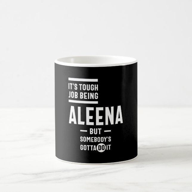 Aleena Personalised Name Birthday Coffee Mug (Center)