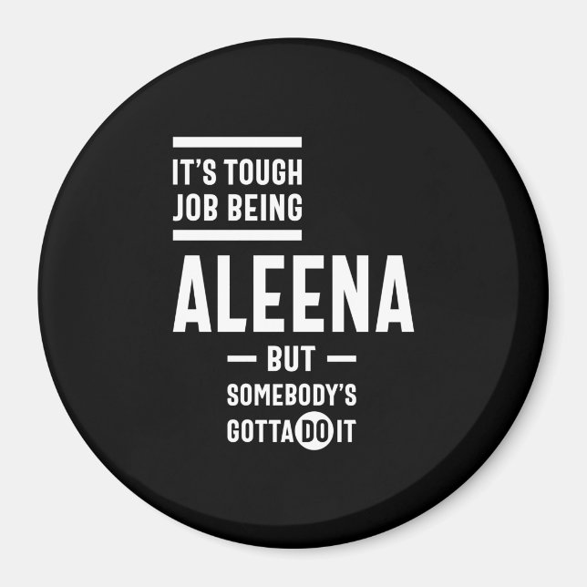 Aleena Personalised Name Birthday Magnet (Front)