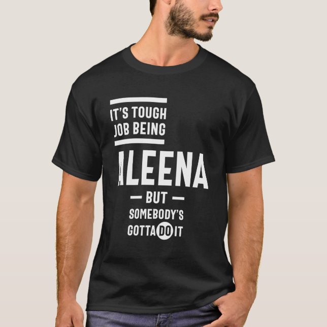 Aleena Personalised Name Birthday T-Shirt (Front)