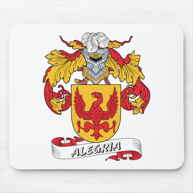 Alegria Family Crest Mouse Mat (Front)