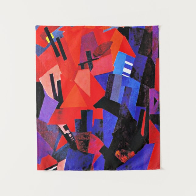 Aleksandra Ekster painting, Cityscape Composition Tapestry (Front)