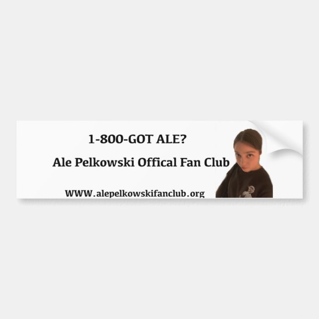 Alelicous Bumper sticker (Front)
