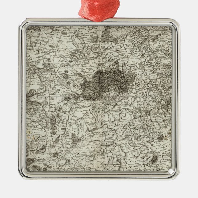 Alencon Metal Tree Decoration (Front)