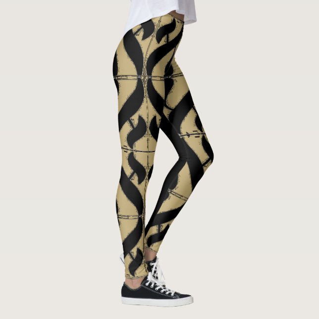 Aleph Symbol Reflection Leggings (Right)