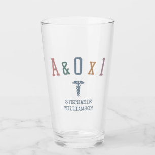 Alert and Orientated to Person A&OX1 Nurse Gift Glass