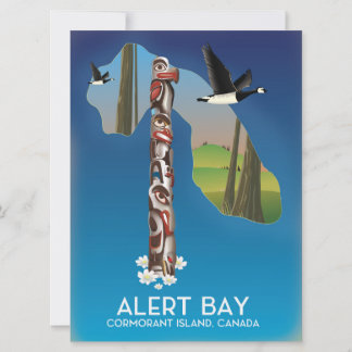 Alert Bay, Canada, travel poster Invitation