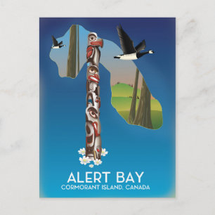 Alert Bay, Canada, travel poster Postcard