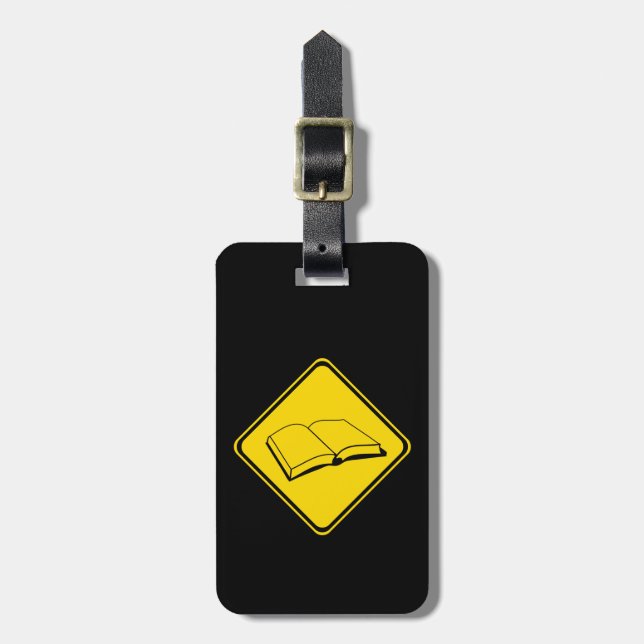Alert: Books Ahead! Luggage Tag (Front Vertical)