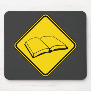 Alert: Books Ahead! Mouse Mat