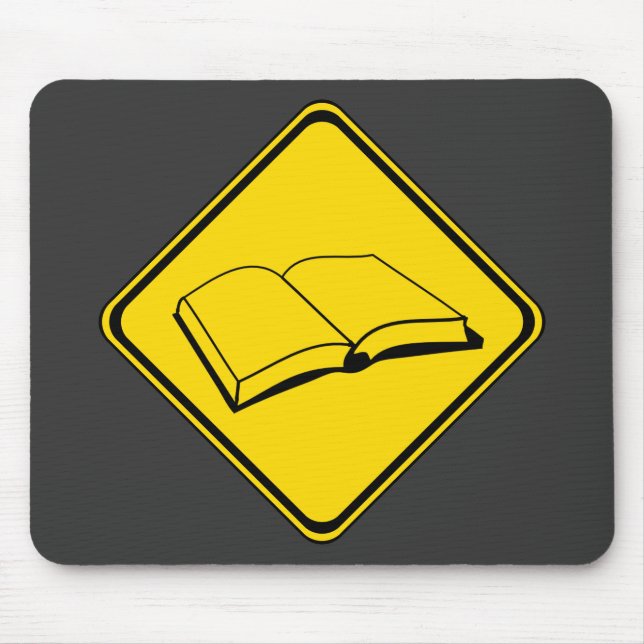 Alert: Books Ahead! Mouse Mat (Front)