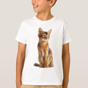 Alert Ginger Abyssinian Kitten Kids T-Shirt