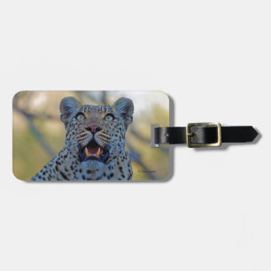 Alert Leopard Luggage Tag