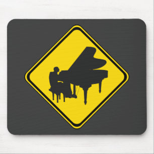 Alert: Piano Player Ahead! Mouse Mat