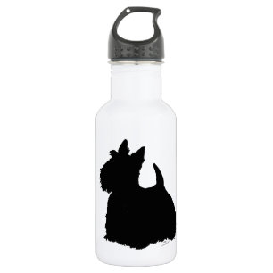 Alert Scottish Terrier Silhouette 532 Ml Water Bottle