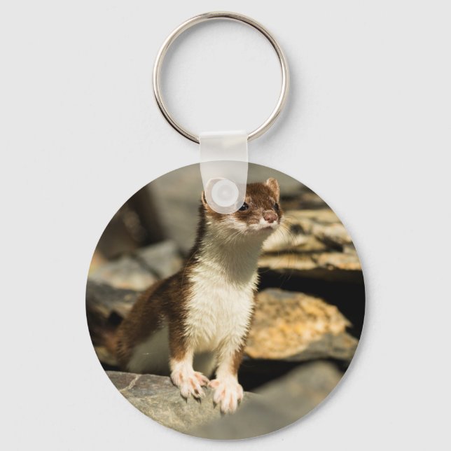 Alert Weasel Key Ring (Front)