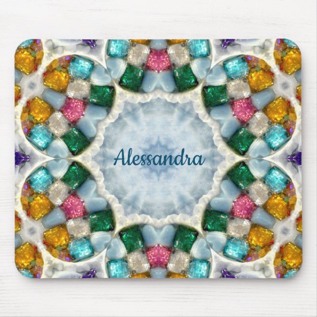 ALESSANDRA ~Gem Stone ~ Personalized  Mouse Mat (Front)