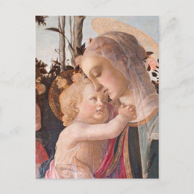 Alessandro Botticelli's The Virgin and Child Postcard (Front)