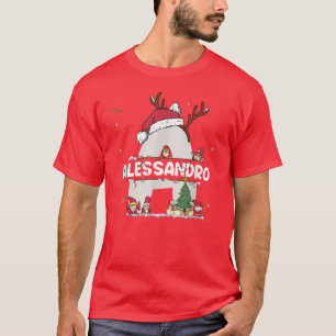 Alessandro Christmas  w Alessandro Name for funny  T-Shirt