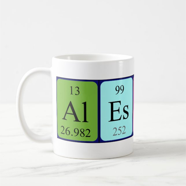Alessio periodic table name mug (Left)