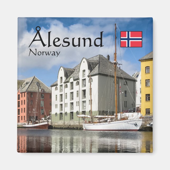 Alesund Norway Souvenir Magnet (Front)