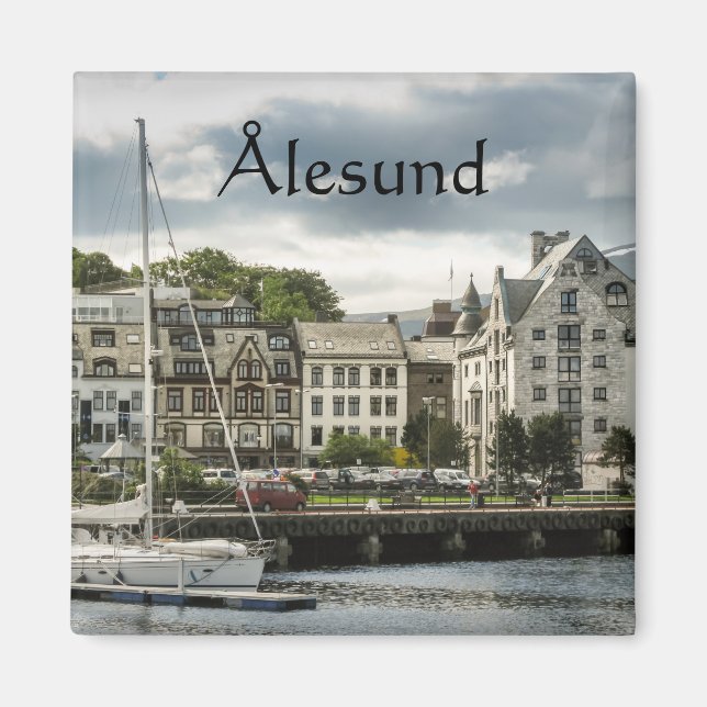 Alesund Norway Souvenir Magnet (Front)