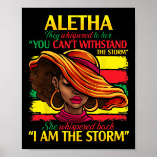 Aletha First Name Family Surname Black History Mon Poster