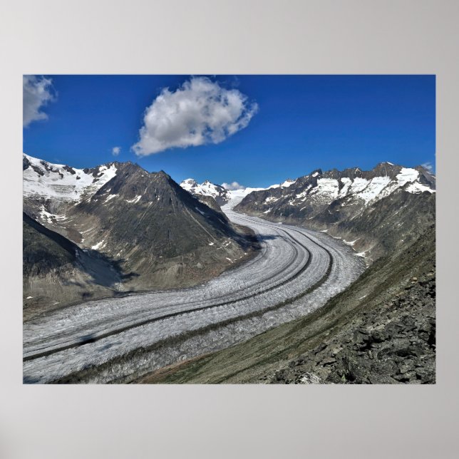 Aletsch Glacier Poster (Front)
