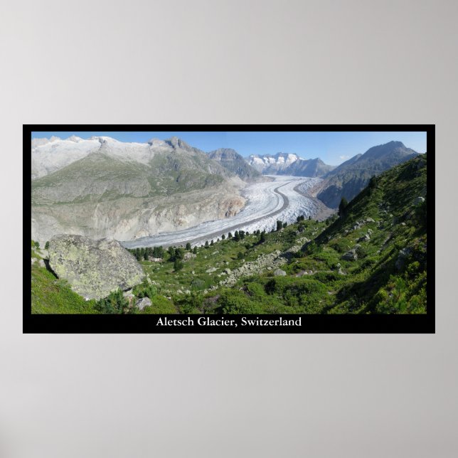 Aletsch Glacier, Switzerland Poster (Front)