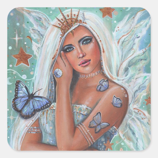 Aletta goddess fairy by Renee Lavoie  Square Sticker (Front)