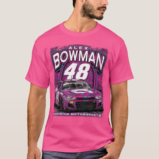 Alex Bowman Purple Car T-Shirt (Front)