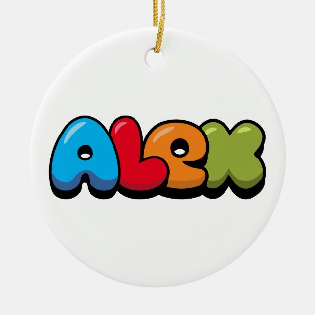 Alex Ceramic Tree Decoration (Front)