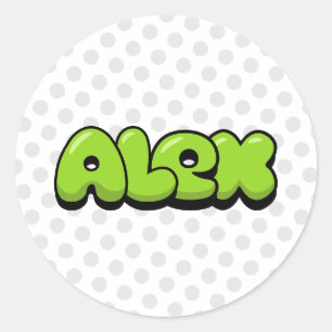 Alex Classic Round Sticker