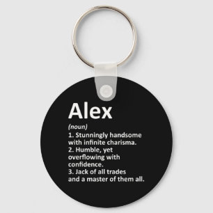 Alex Definition Personalised Name Funny Birthday Key Ring