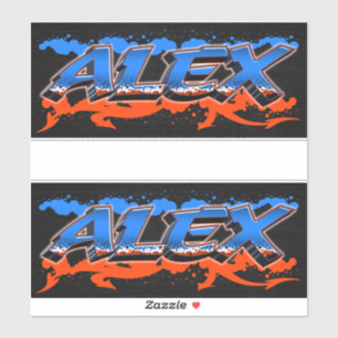 Alex First Name Graffiti Sticker