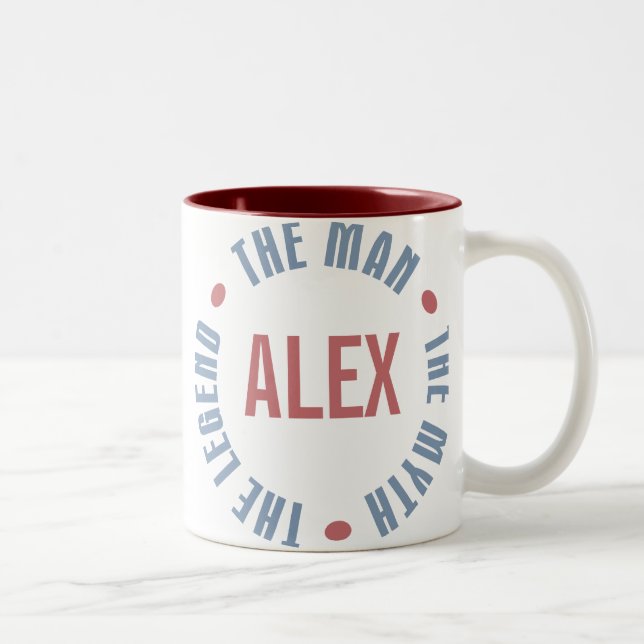 Alex Man Myth Legend Customisable Two-Tone Coffee Mug (Right)