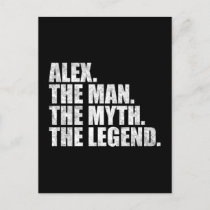 Alex name, Alex The Man The Myth The Legend Postcard