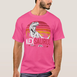 Alex Saurus Funny Personalised Dinosaur T Rex Name T-Shirt