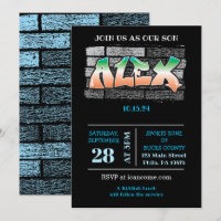 ALEX Your Name Graffiti Brick Wall Paint Splatter