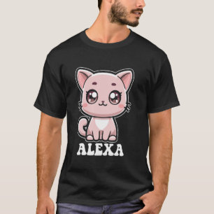 Alexa Cute Kitty Cat Design for Girls Name Alexa T-Shirt
