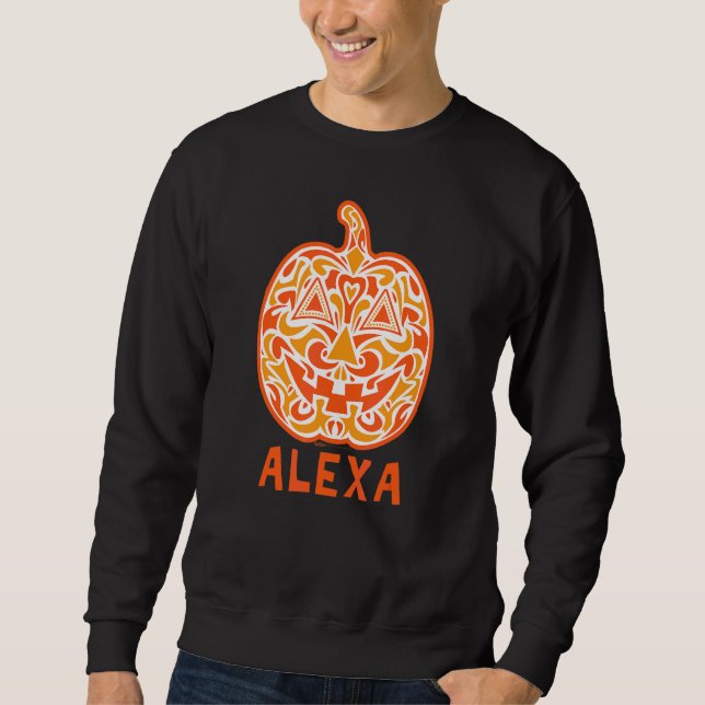 Alexa Halloween Sugar Skull Design Sweatshirt (Front)