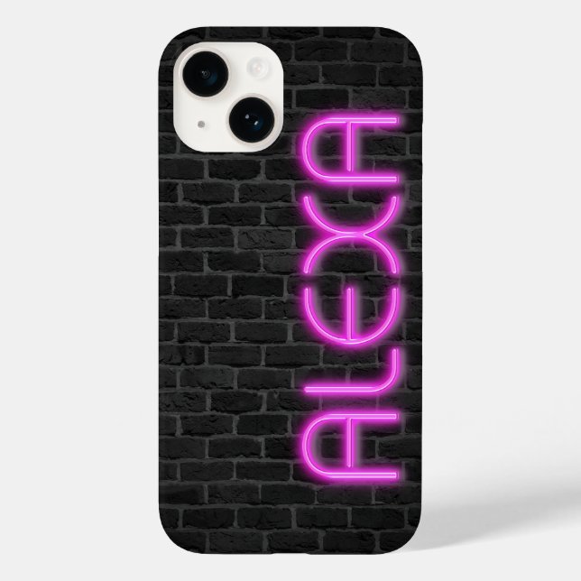 ALEXA In PINK Neon Lights  Case-Mate iPhone Case (Back)