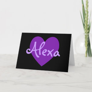 Alexa in Purple Note Card