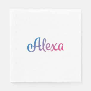 Alexa Stylish Cursive Napkin