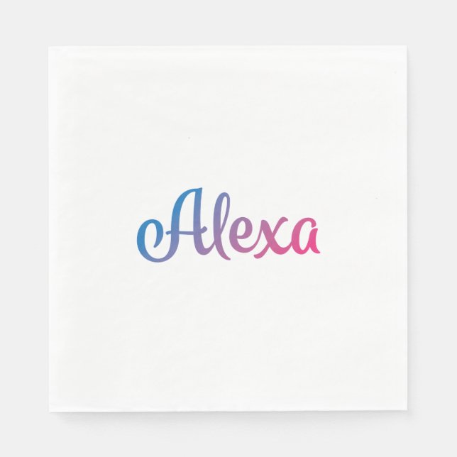 Alexa Stylish Cursive Napkin (Front)