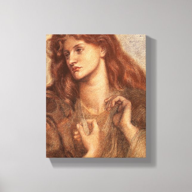 Alexa Wilding (Elegant Young Lady With Red Hair) Canvas Print (Front)