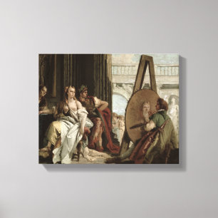 Alexander and Campaspe at the house of the painter Canvas Print