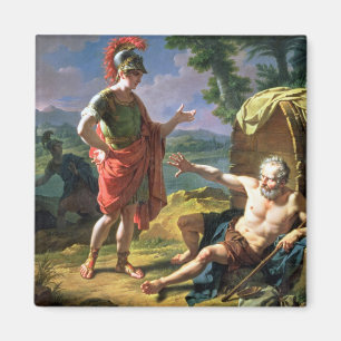 Alexander and Diogenes, 1818 (oil on canvas) Magnet