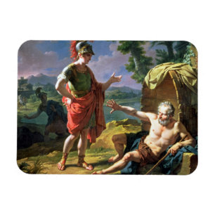 Alexander and Diogenes, 1818 (oil on canvas) Magnet