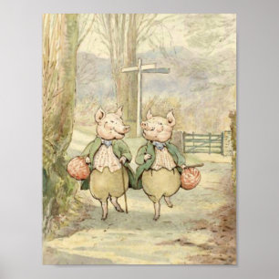 Alexander and Pigling Bland by Beatrix Potter Poster